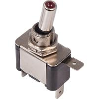 Тумблер однополюсный с led-подсветкой, 20a12vac, on-off
