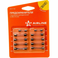 Предохранитель 2-25a цилиндрический стеклянный 10шт. (airline)