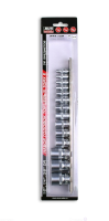 Набор головок торцевых 1/4", 3/8", 1/2"dr torx (e4-e24) (14 предметов) на держателе avs ntx-14m