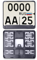 Рамка под номерной знак мотоцикла (чёрная) тип4 190х145 мм avs rn-21