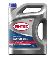 Масло моторное полусинтетика sintec super 3000 10w-40  4л