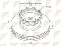 Диск тормозной скания 4 серии передний/задний 430х45х131мм (sonder)