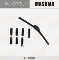 Щетка стеклоочистителя 400 мм бескаркасная 1 шт masuma nano graphite