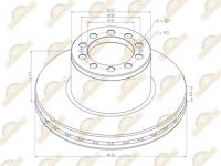 Диск тормозной 430/131*45/143.5 10n-168-m12*2 actros/axor (sonder)