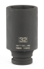 Головка ударная удлиненная шестигранная, 32 мм, 1/2", crmo// stels