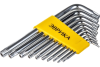 Набор ключей torx г-образных экстра длинных t9-t50 10 предметов er-15101xlt