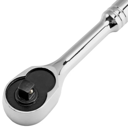 Ключ-трещотка 1/4", crv, 120 зубьев, цельнометаллический, хром gross
