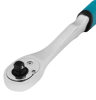 Ключ-трещотка 1/4", crv, 90 зубьев, усиленный, хром gross