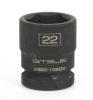 Головка ударная шестигранная, 22 мм, 1/2", crmo// stels