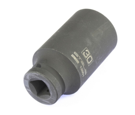 Головка ударная удлиненная шестигранная, 30 мм, 1/2", crmo// stels