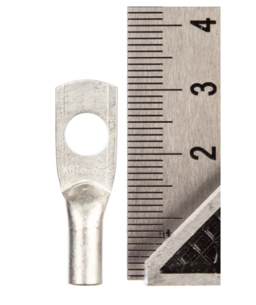 Наконечник медный луженый тмл 6–6–4 (6мм2 - d6мм) гост 7386-80