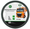 Оплетка на руль 44-46см (daf, man, mb, volvo) нат. кож. перфор../пальцы чёрный (25817)
