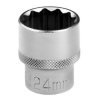 Головка торцевая, 24 мм, 12-гранная, crv, под квадрат 1/2", хромированная// stels