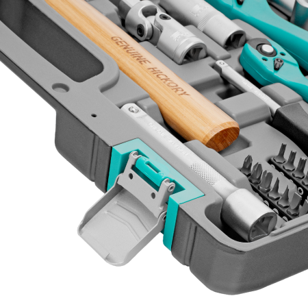 Набор инструментов, 1/2", 1/4", crv, пластиковый кейс 76 предметов stels