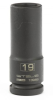 Головка ударная удлиненная шестигранная, 19 мм, 1/2", crmo// stels