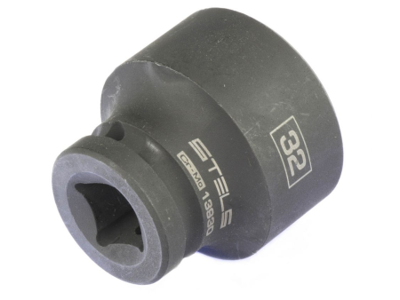 Головка ударная шестигранная, 32 мм, 1/2", crmo// stels