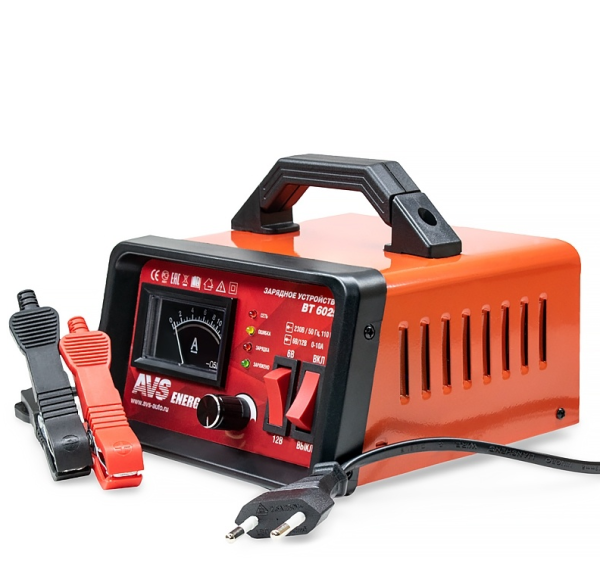 Зарядное устройство для автомобильного аккумулятора avs bt-6025 (10a) 6/12v